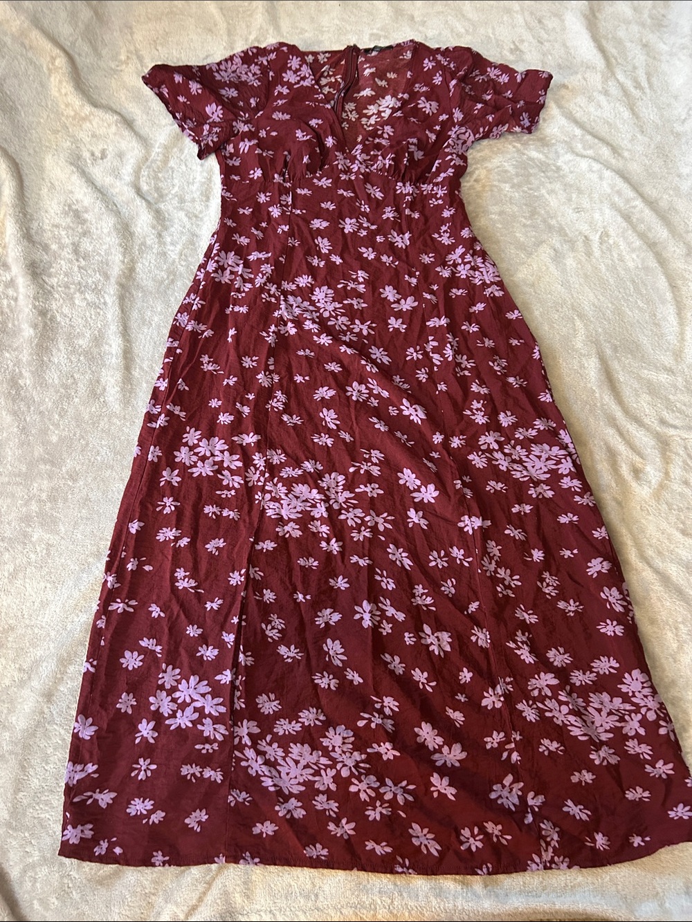 Madewell V-Neck Flutter-Sleeve Midi dress